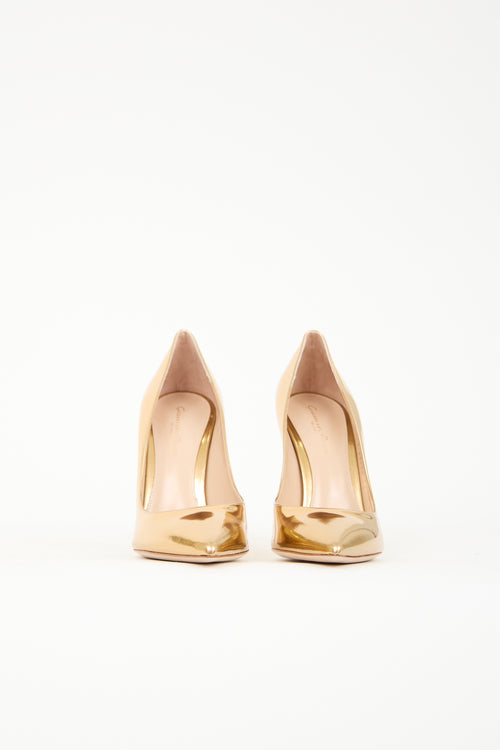 Gianvito Rossi Metallic Leather Pump
