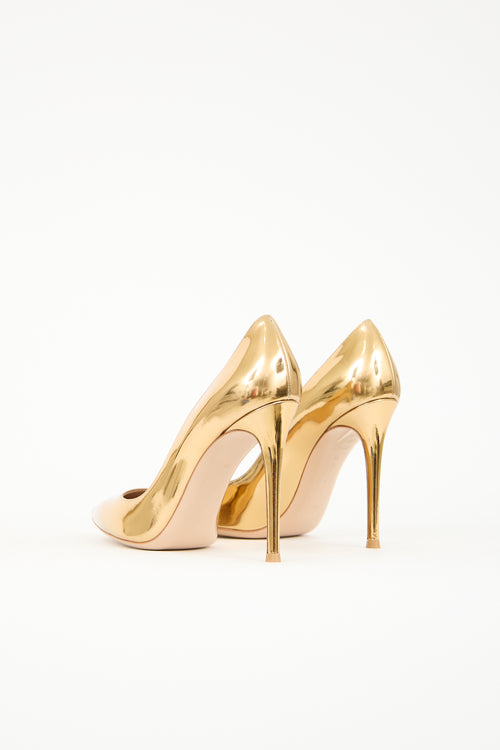 Gianvito Rossi Metallic Leather Pump