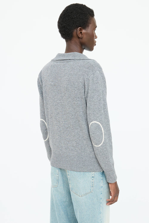 Gimaguas Knit Elbow Patch Sweater