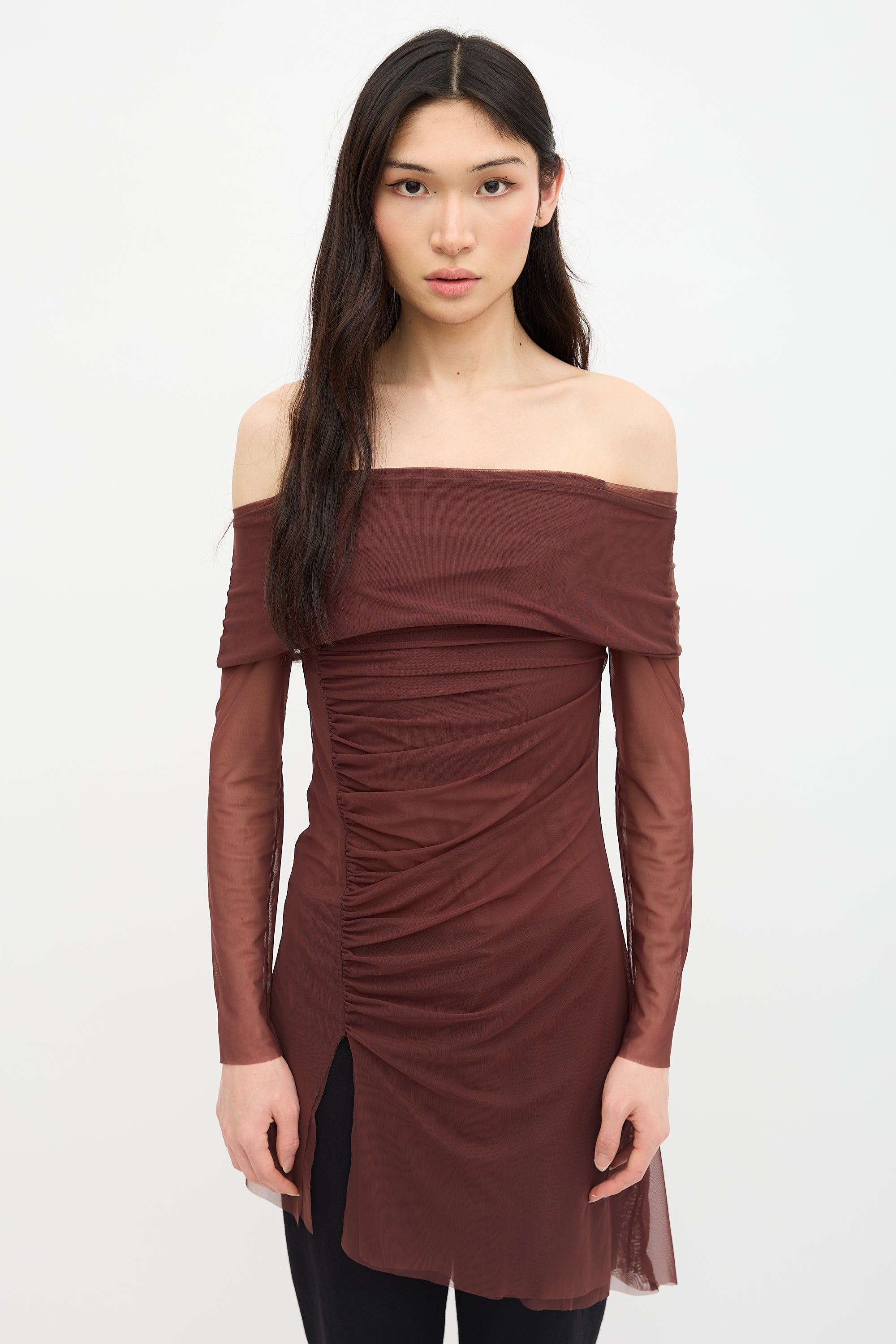 Gimaguas // Mesh Ruched Laura Dress VSP Consignment Gimaguas // Mesh Ruched Laura Dress VSP Consignment