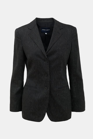 Armani Classico Linen Pinstripe Blazer