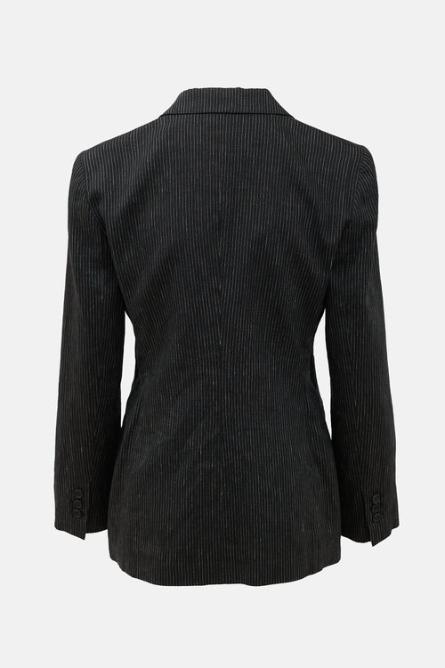 Armani Classico Linen Pinstripe Blazer