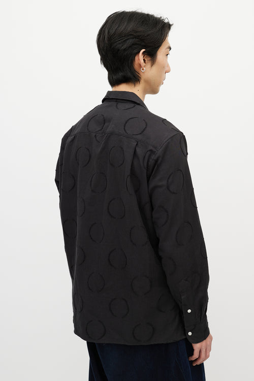 Gitman Bros Black Circular Patterned Shirt