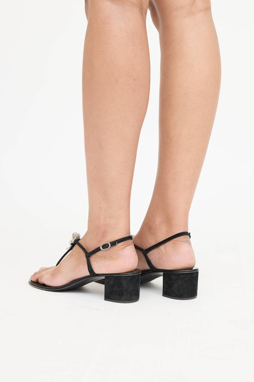 Giuseppe ZanottiCrystal T-Strap Sandal