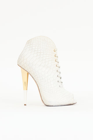 Giuseppe Zanotti Exotic Leather Golia Bootie