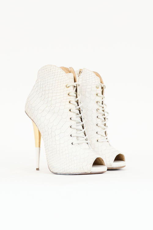 Giuseppe Zanotti Exotic Leather Golia Bootie