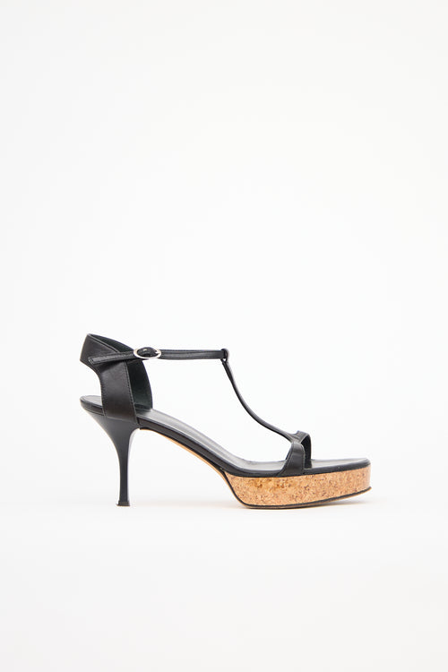 Giuseppe Zanotti Leather T-Strap Sandal