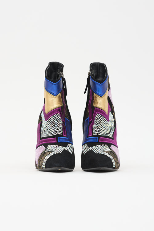 Giuseppe Zanotti Suede Olinda Patchwork Boot