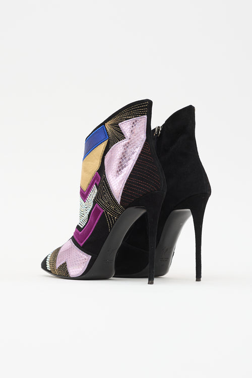 Giuseppe Zanotti Suede Olinda Patchwork Boot
