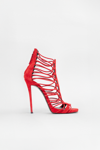 Giuseppe Zanotti Suede Zoey Caged Heel