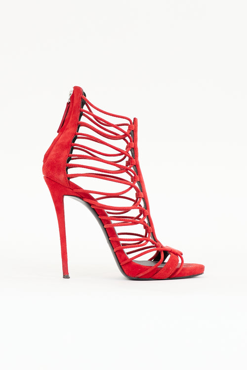 Giuseppe Zanotti Suede Zoey Caged Heel