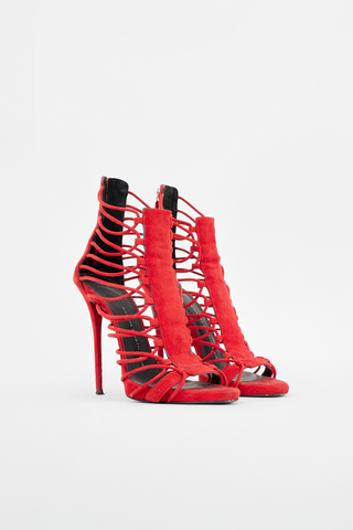 Giuseppe Zanotti Suede Zoey Caged Heel
