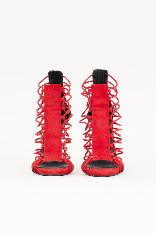 Giuseppe Zanotti Suede Zoey Caged Heel