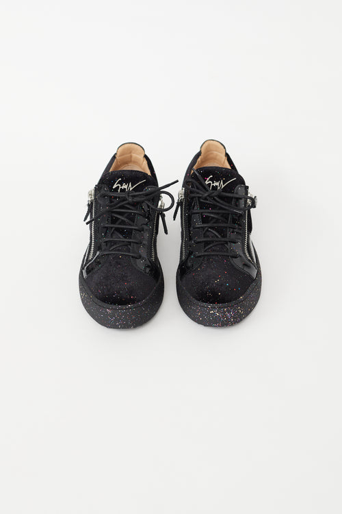 Giuseppe Zanotti Black Glitter Frankie Sneaker