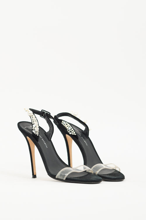 Giuseppe Zanotti Black Pearl Heeled Sandal