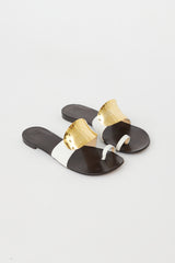 Giuseppe Zanotti // Brown & Gold Plate Sandal – VSP Consignment