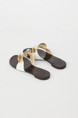 Giuseppe Zanotti Brown & Gold Plate Sandal