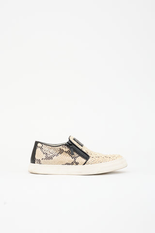 Giuseppe Zanotti Embossed Leather Slip On Sneaker