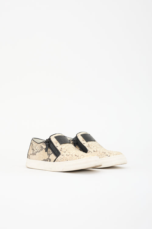 Giuseppe Zanotti Embossed Leather Slip On Sneaker