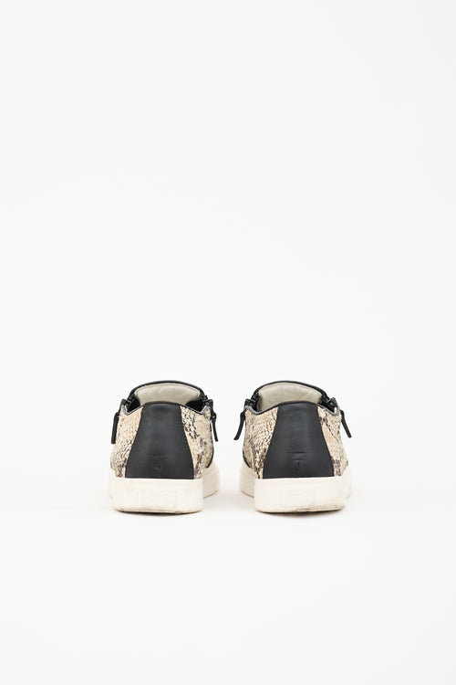Giuseppe Zanotti Embossed Leather Slip On Sneaker
