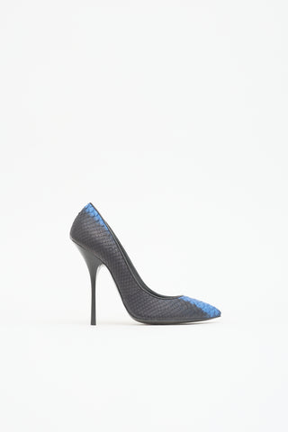 Giuseppe Zanotti Embossed Leather Two Tone Pump