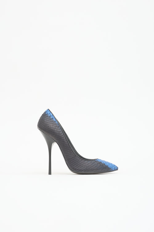 Giuseppe Zanotti Embossed Leather Two Tone Pump