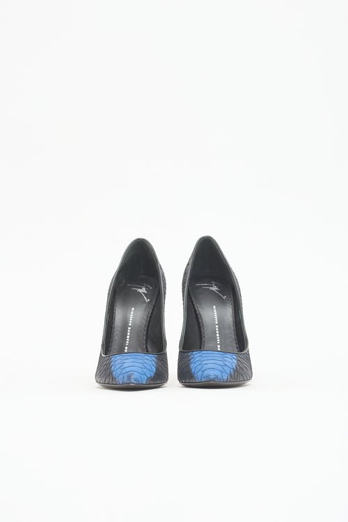 Giuseppe Zanotti Embossed Leather Two Tone Pump