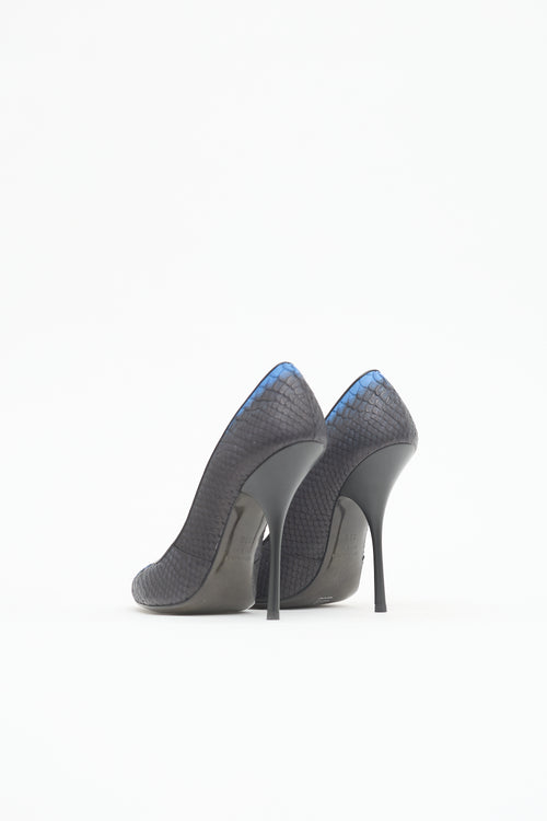 Giuseppe Zanotti Embossed Leather Two Tone Pump