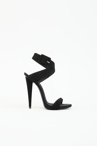 Giuseppe Zanotti Suede Cone Heel Sandal