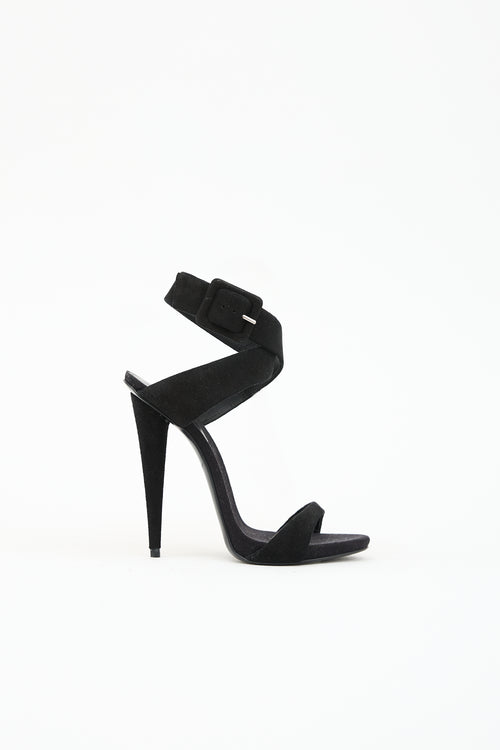 Giuseppe Zanotti Suede Cone Heel Sandal