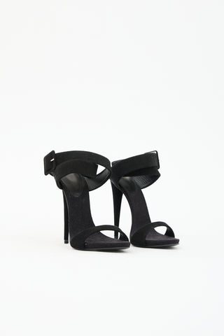 Giuseppe Zanotti Suede Cone Heel Sandal