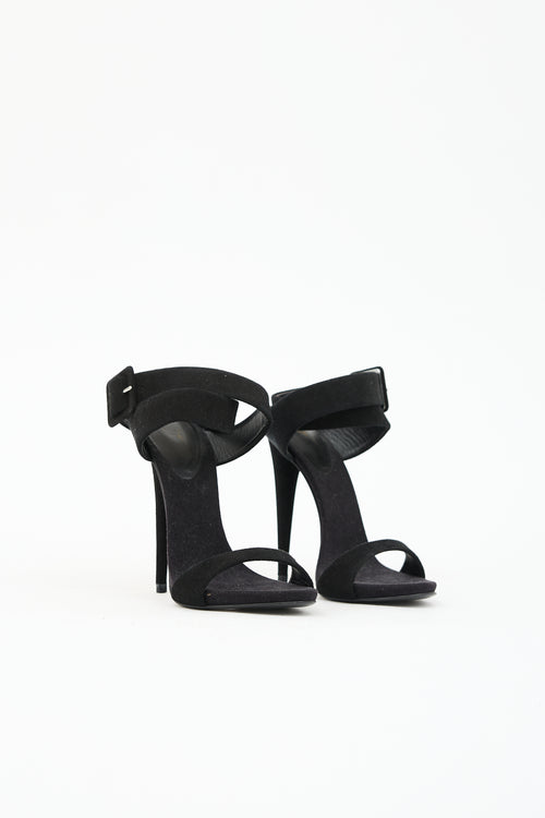 Giuseppe Zanotti Suede Cone Heel Sandal