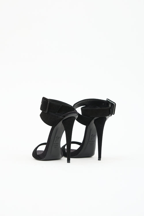 Giuseppe Zanotti Suede Cone Heel Sandal