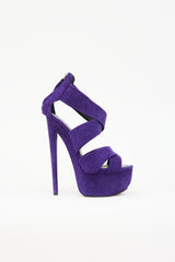 Giuseppe Zanotti Suede Criss Cross Platform Sandal