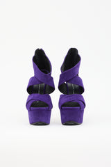 Giuseppe Zanotti Suede Criss Cross Platform Sandal