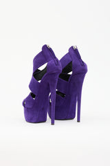 Giuseppe Zanotti Suede Criss Cross Platform Sandal