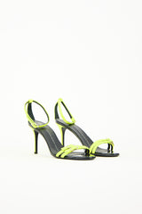 Giuseppe Zanotti Neon Yellow Leather Heeled Sandal
