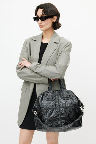 Givenchy 2007 Black Patent Nightingale Shoulder Bag