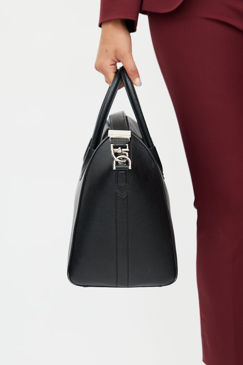 Givenchy 2016 Black Leather Medium Antigona Shoulder Bag