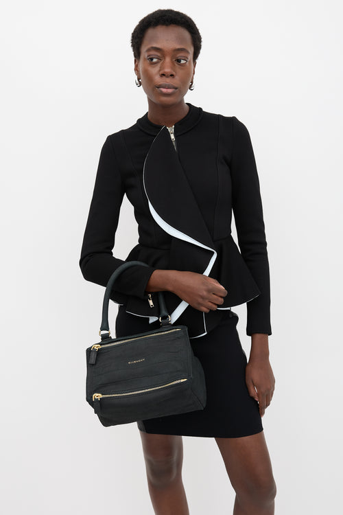 Givenchy 2019 Embossed Suede Small Pandora Bag