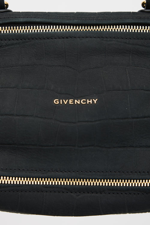 Givenchy 2019 Embossed Suede Small Pandora Bag