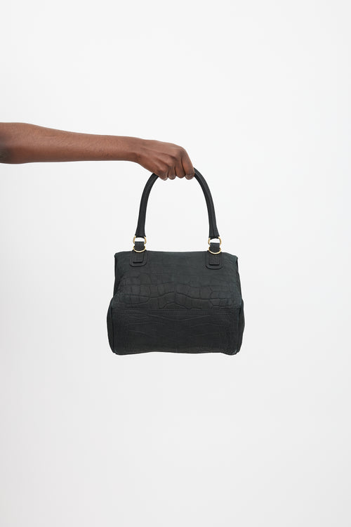 Givenchy 2019 Embossed Suede Small Pandora Bag