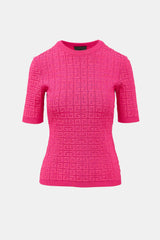 Givenchy 4G Jacquard Short Sleeve Sweater