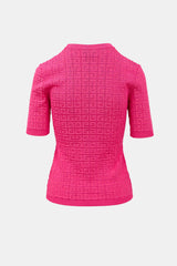 Givenchy 4G Jacquard Short Sleeve Sweater