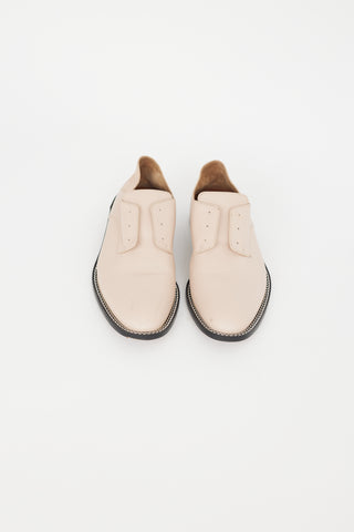 Givenchy Beige Leather & Silver Chain Loafer