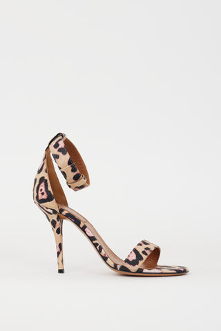 Givenchy Beige & Multi Printed Leather Infinity Retra Heel