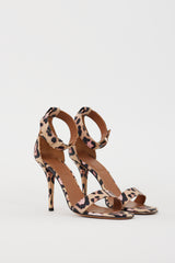 Givenchy Beige & Multi Printed Leather Infinity Retra Heel