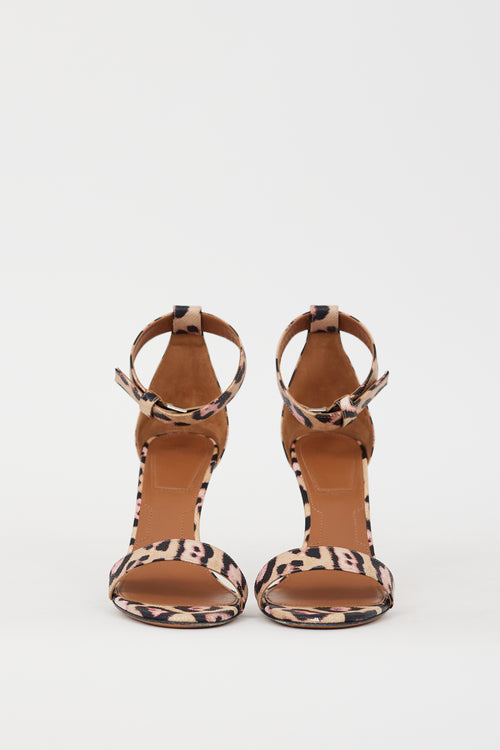 Givenchy Beige & Multi Printed Leather Infinity Retra Heel