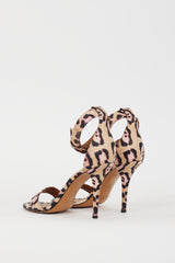 Givenchy Beige & Multi Printed Leather Infinity Retra Heel