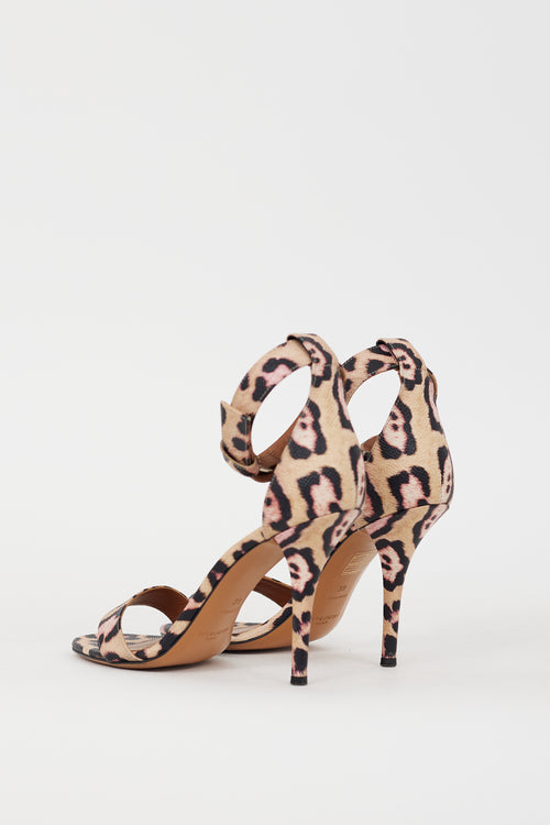 Givenchy Beige & Multi Printed Leather Infinity Retra Heel